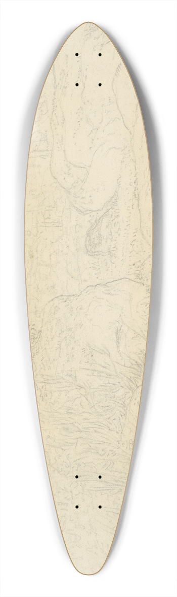 Thodore Rousseau - Felsen im Wald von Fontainebleau 39.3 inch art pintail longboard deck