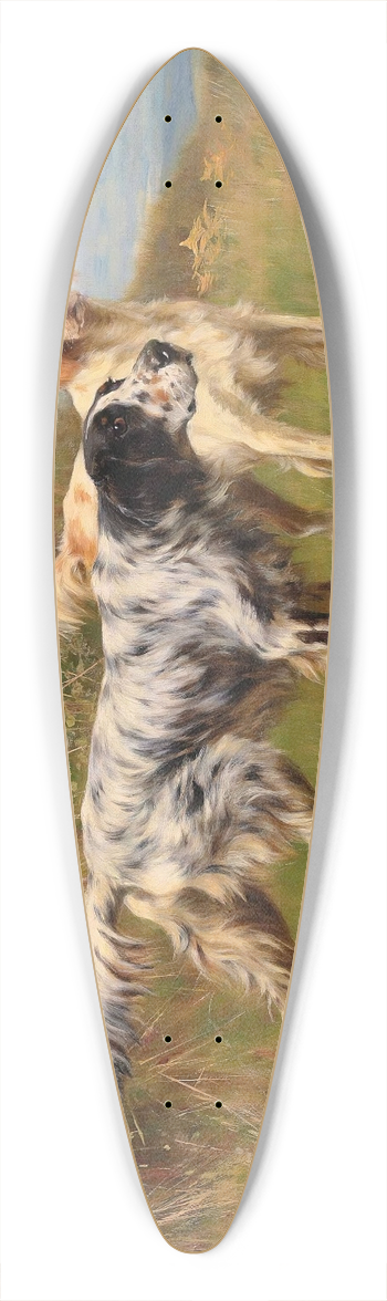 Thomas Blinks - Two English setters 39.3 inch art pintail longboard deck