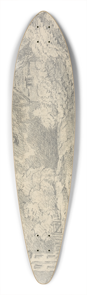 Thomas Bradshaw - A Road near Berkhampstead, Hertfordshire. Sept. 8, 1811 39.3 inch art pintail longboard deck