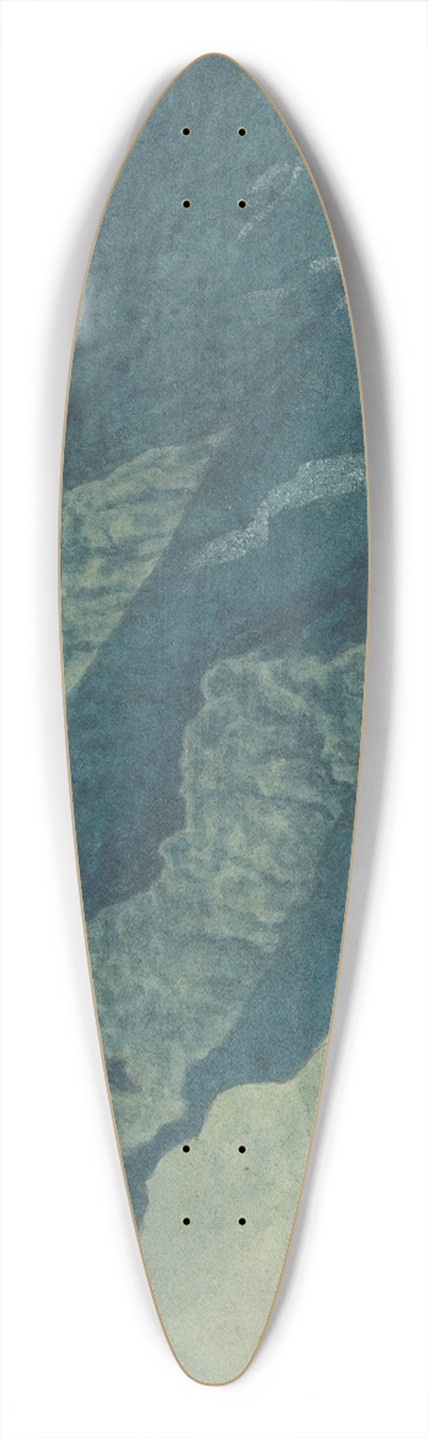 Thomas Bradshaw - Mountainous Landscape Scene 39.3 inch art pintail longboard deck