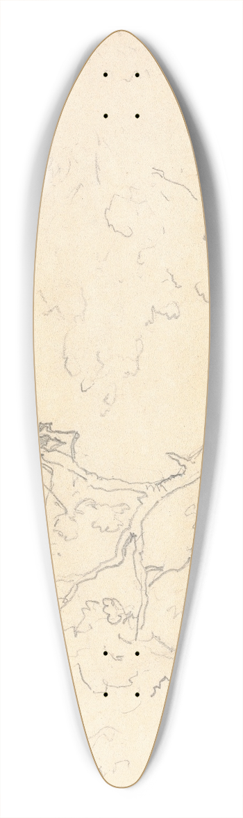 Thomas Bradshaw - Sketch of a Large Tree 39.3 inch art pintail longboard deck