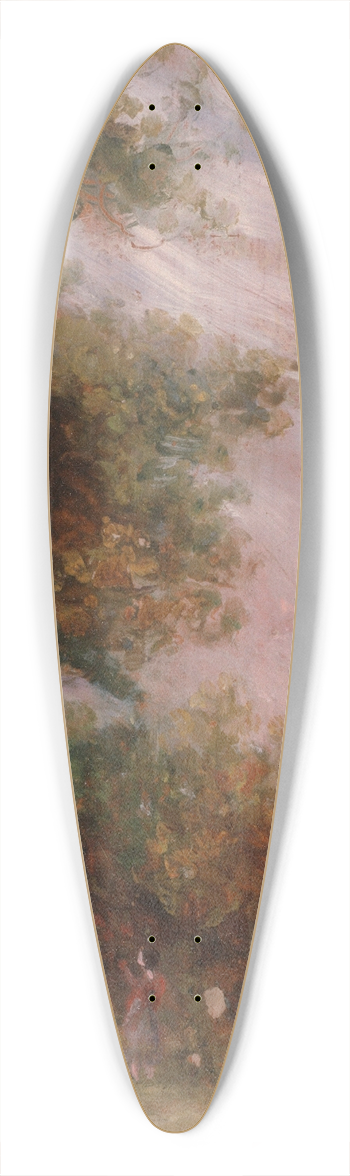 Thomas Churchyard - Landscape with Trees and a Figure 39.3 inch art pintail longboard deck