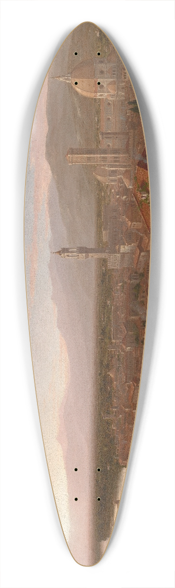 Thomas Cole - View of Florence 39.3 inch art pintail longboard deck