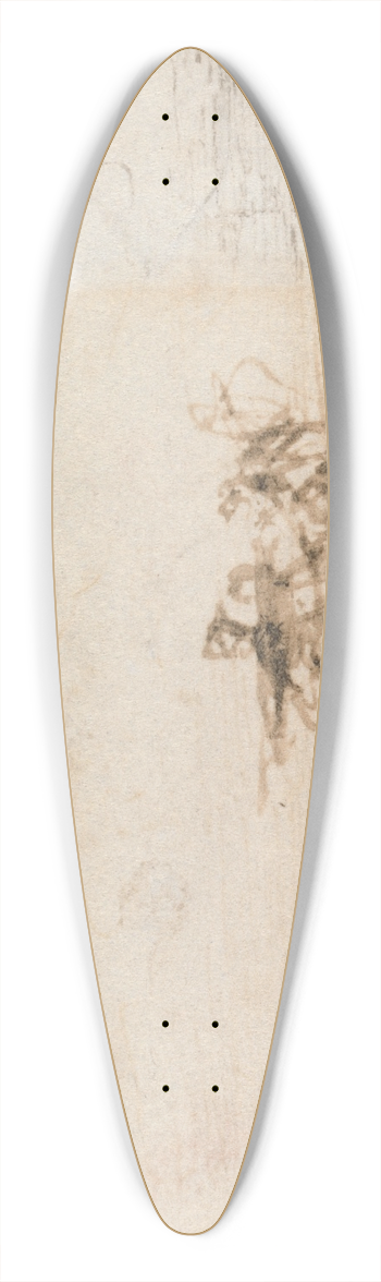 Thomas Creswick - Shrimpers on the Shore 39.3 inch art pintail longboard deck