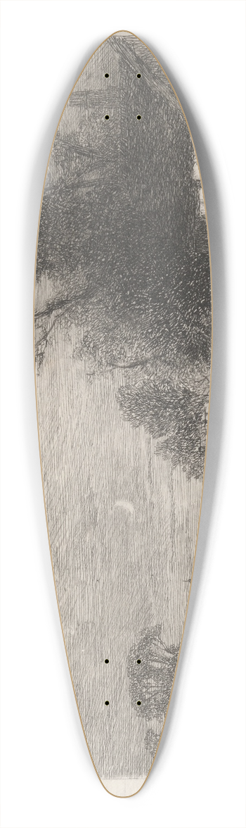 Thomas Creswick - The Blacksmiths Shop 39.3 inch art pintail longboard deck