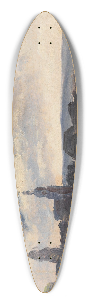 Thomas Fearnley - The Augustusbrcke in Dresden 39.3 inch art pintail longboard deck