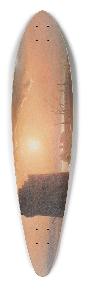 Thomas Fearnley - The Harbour in Agrigento 39.3 inch art pintail longboard deck