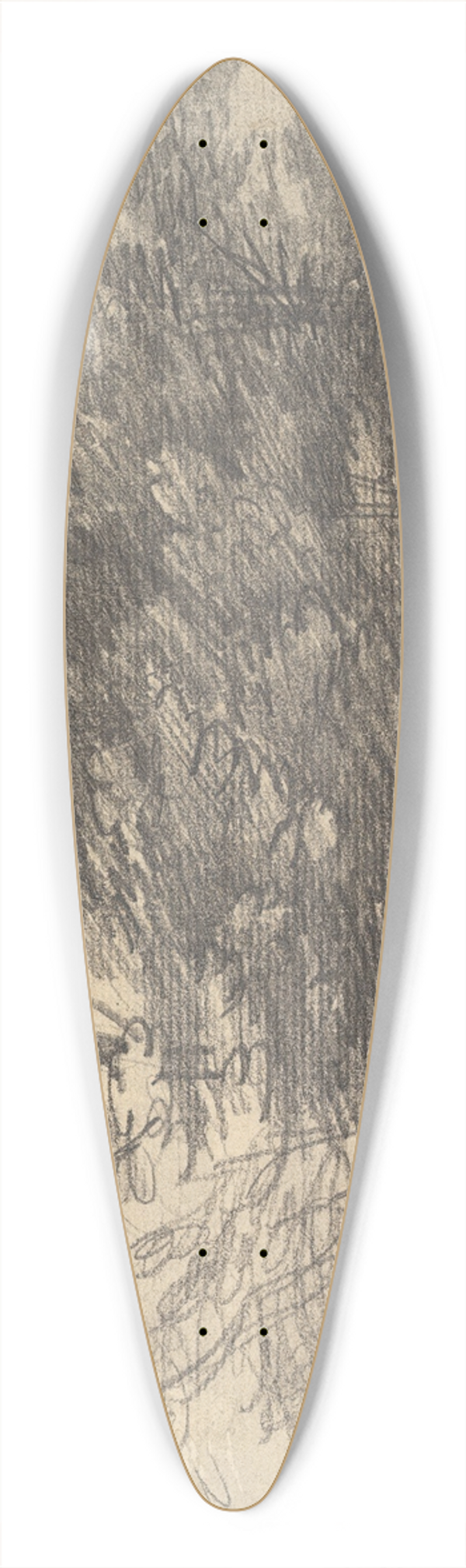 Thomas Gainsborough - A Clump of Trees 39.3 inch art pintail longboard deck