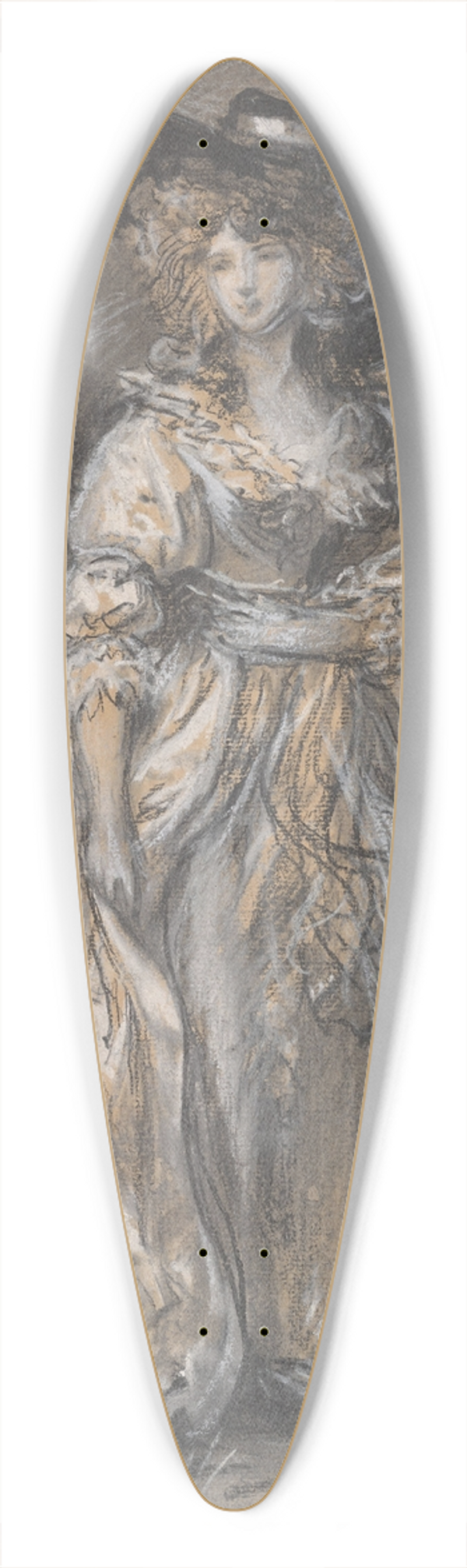 Thomas Gainsborough - Lady Walking in a Garden 39.3 inch art pintail longboard deck