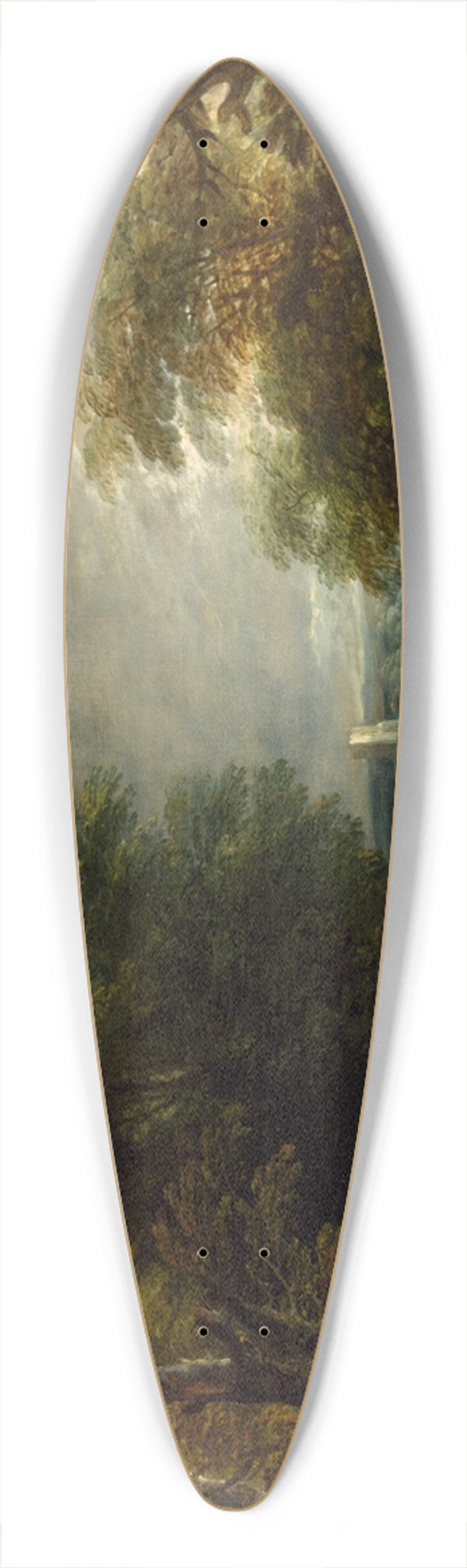 Thomas Gainsborough - Wooded Landscape with a Woodcutter 39.3 inch art pintail longboard deck