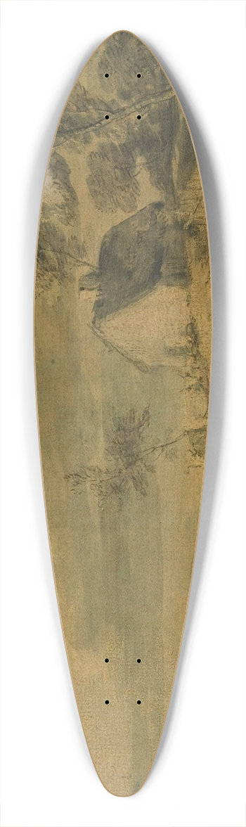 Thomas Gainsborough - Wooded Landscape with Cottage, Cows and Sheep 39.3 inch art pintail longboard deck