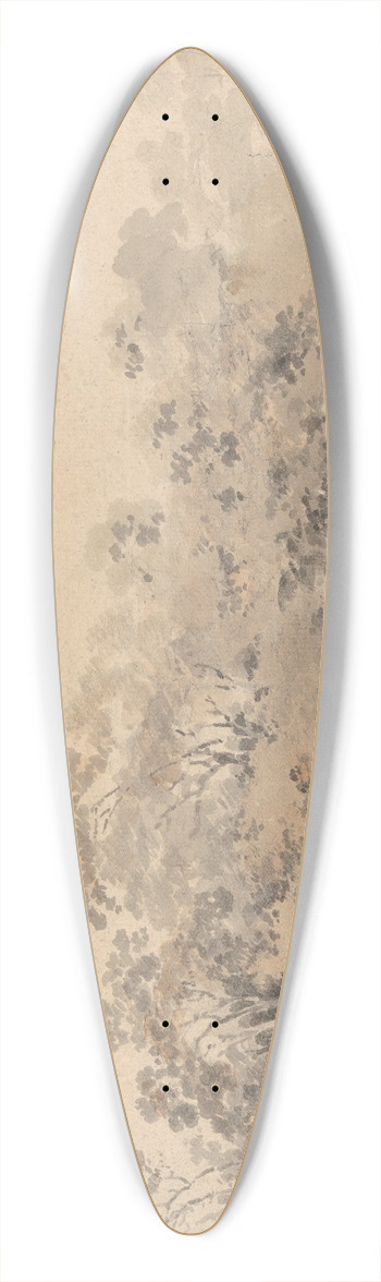 Thomas Girtin - Trees in Hyde Park, London 39.3 inch art pintail longboard deck