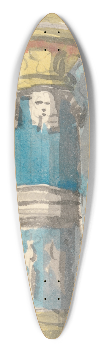 Thomas Grieve - Design for an Egyptian Column 39.3 inch art pintail longboard deck