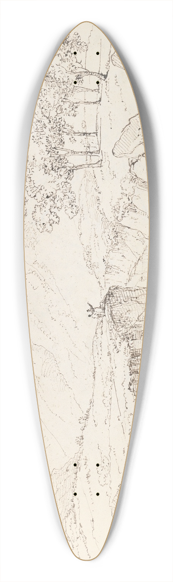 Thomas Hastings - Near Eagle Crag 39.3 inch art pintail longboard deck
