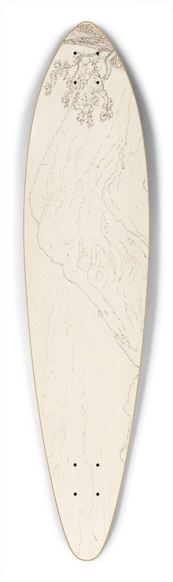 Thomas Hastings - Part of the Killarney Lake between the Upper and Lower Lakes 39.3 inch art pintail longboard deck