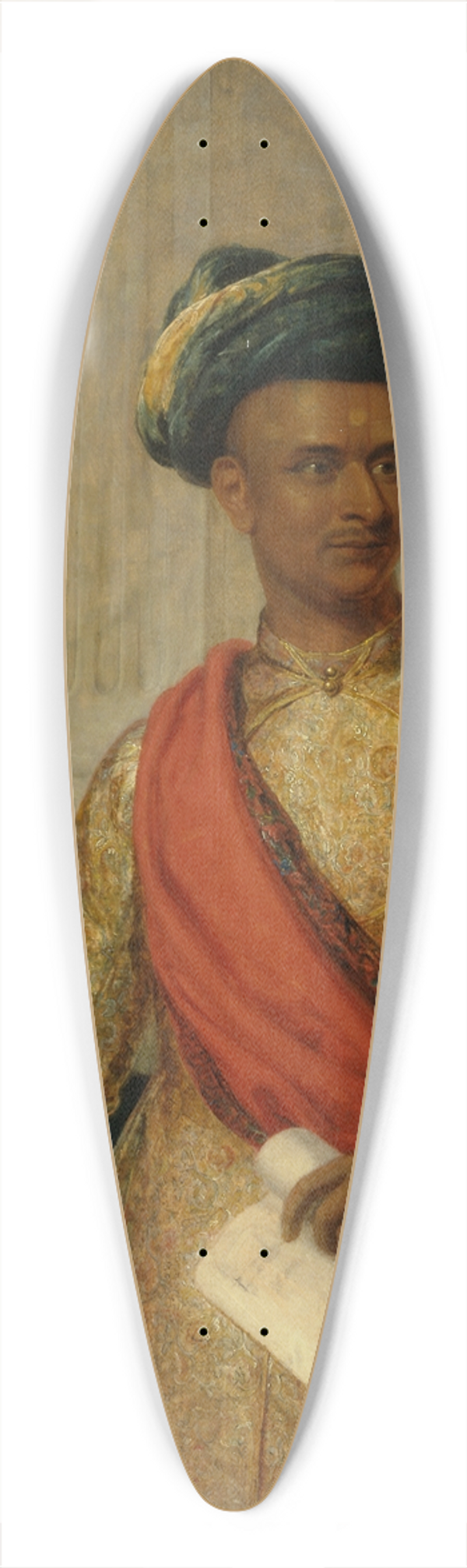 Thomas Hickey - Purniya, Chief Minister of Mysore 39.3 inch art pintail longboard deck
