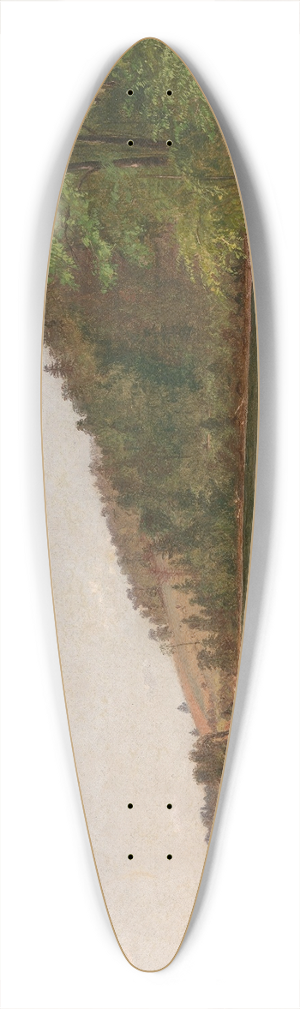 Thomas Hicks - Small Landscape 39.3 inch art pintail longboard deck