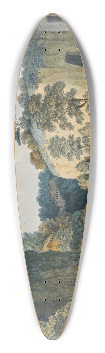 Thomas Jones - A Road in a Gorge near Naples 39.3 inch art pintail longboard deck
