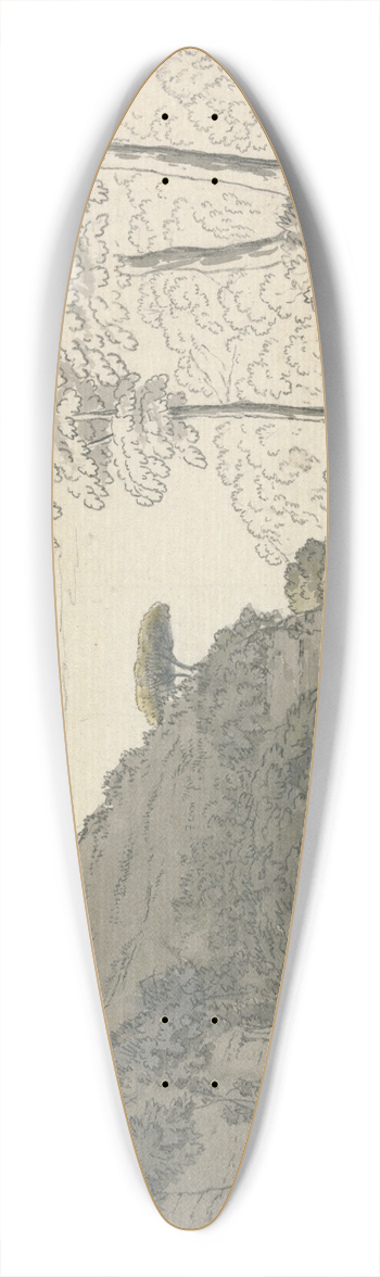 Thomas Jones - The Road from Santa Maria de Monte to Naples 39.3 inch art pintail longboard deck
