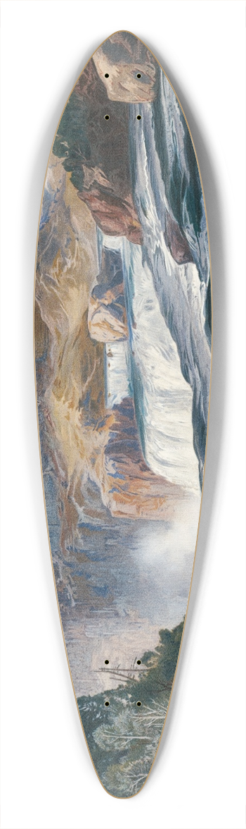 Thomas Moran - Great Falls of Snake River, Idaho Territory 39.3 inch art pintail longboard deck