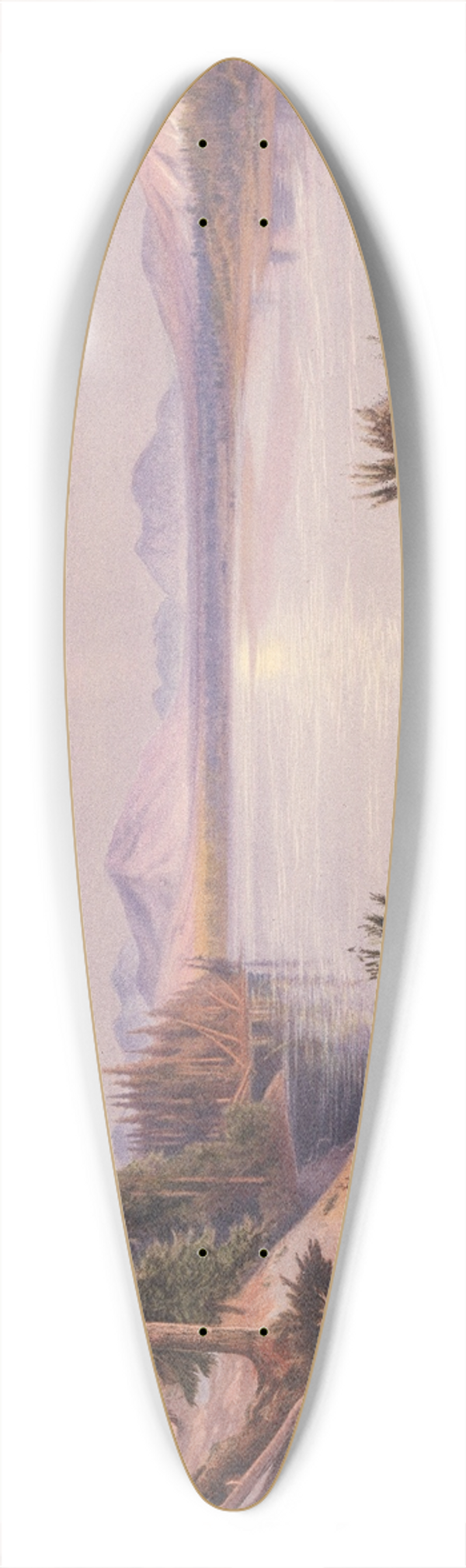 Thomas Moran - Head of Yellowstone River 39.3 inch art pintail longboard deck