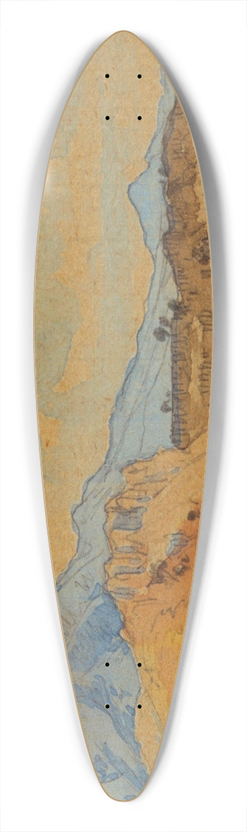 Thomas Moran - Port Neuf Canyon, Idaho 39.3 inch art pintail longboard deck