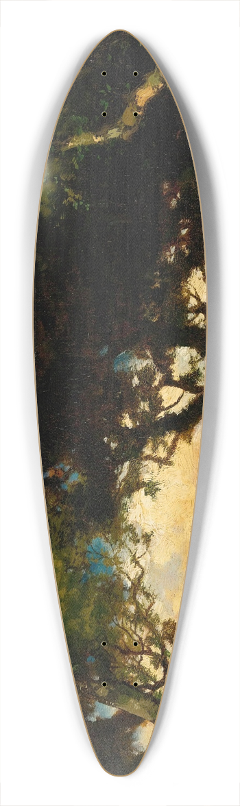 Thomas Moran - Under The Trees 39.3 inch art pintail longboard deck