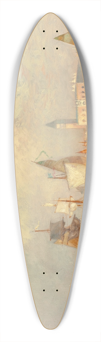 Thomas Moran - Venice, Grand Canal 39.3 inch art pintail longboard deck