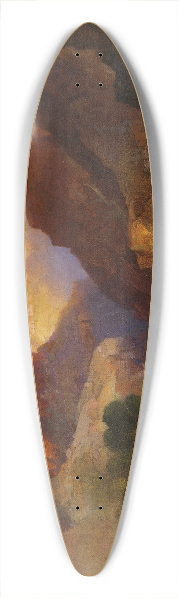 Thomas Moran - Zoroaster Peak (Grand Canyon, Arizona) 39.3 inch art pintail longboard deck