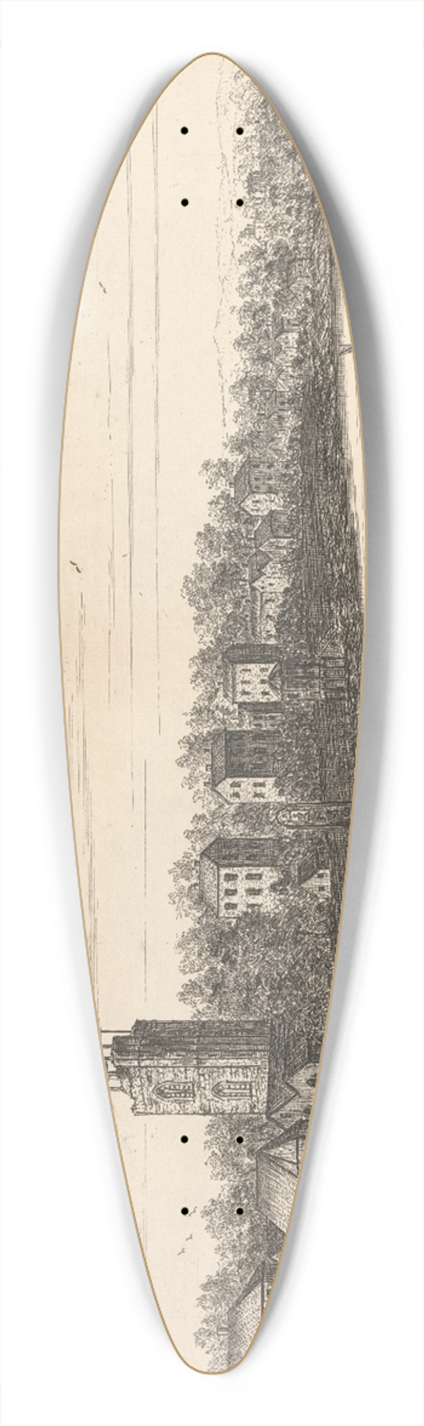 Thomas Preist - Mortlack 39.3 inch art pintail longboard deck