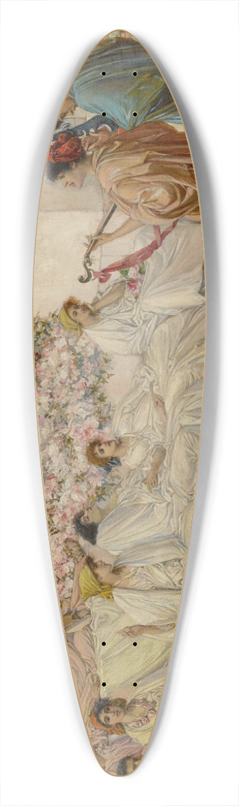 Thomas Ralph Spence - The disciples of Sappho 39.3 inch art pintail longboard deck
