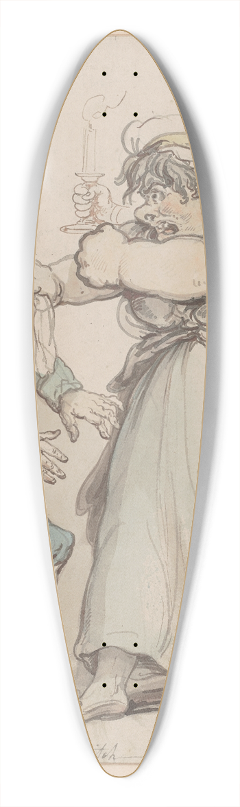 Thomas Rowlandson - A bull bitch 39.3 inch art pintail longboard deck
