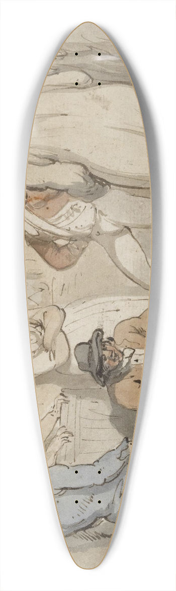 Thomas Rowlandson - At the inn door 39.3 inch art pintail longboard deck