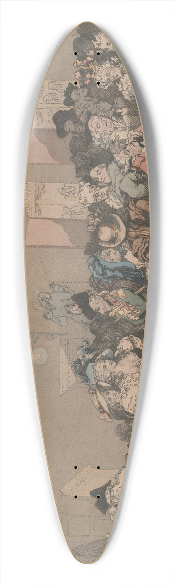 Thomas Rowlandson - Box lobby loungers 39.3 inch art pintail longboard deck