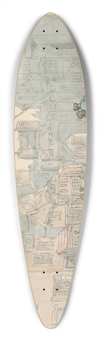 Thomas Rowlandson - Canterbury 39.3 inch art pintail longboard deck