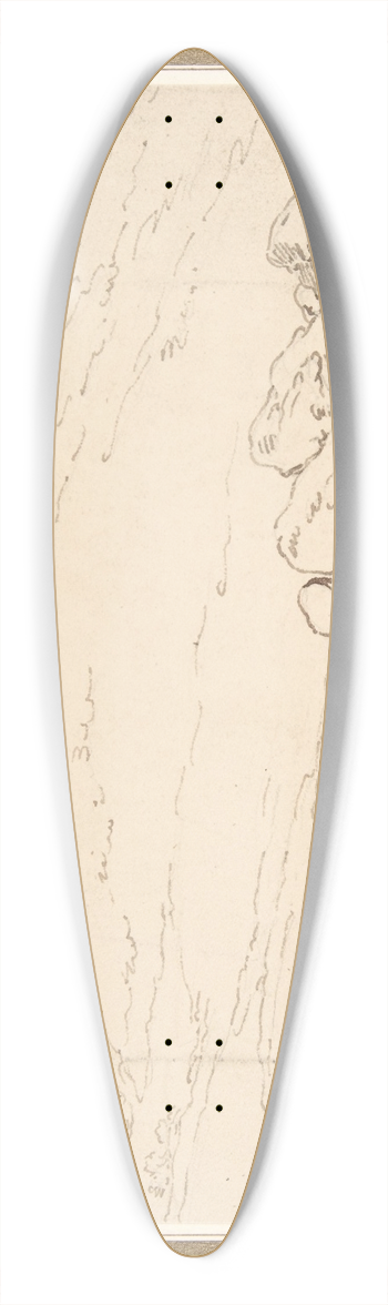 Thomas Rowlandson - Hilly landscape with rocks 39.3 inch art pintail longboard deck