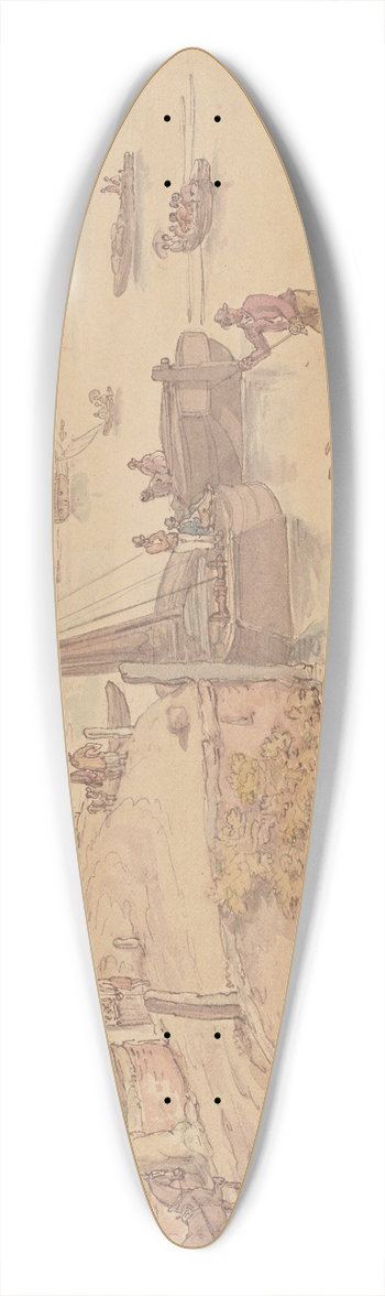 Thomas Rowlandson - Richmond 39.3 inch art pintail longboard deck