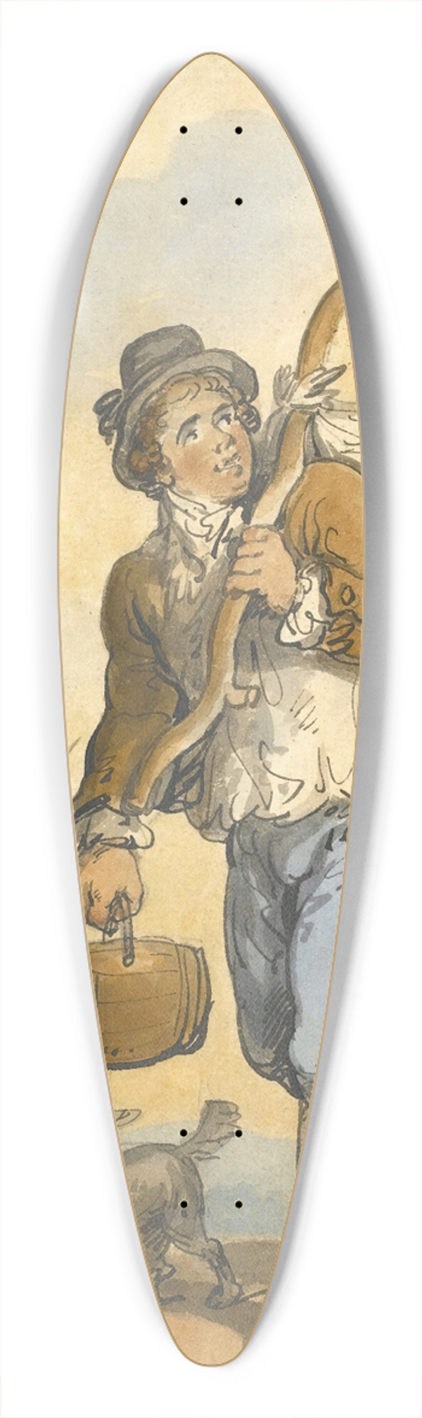 Thomas Rowlandson - The Haymaker 39.3 inch art pintail longboard deck