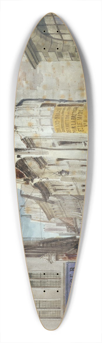 Thomas Shotter Boys - Le carrefour des rue Bailleul et Jean Tison, actuel 1er arrondissement, Paris. 39.3 inch art pintail longboard deck