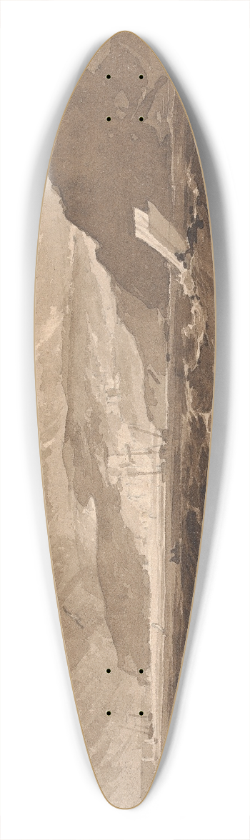 Thomas Sully - Lyme Regis, Dorsetshire, a Squall 39.3 inch art pintail longboard deck