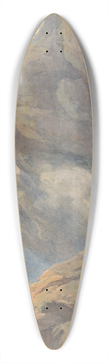 Thomas Sully - Mountain Scene with Stream, Cows and Figures 39.3 inch art pintail longboard deck