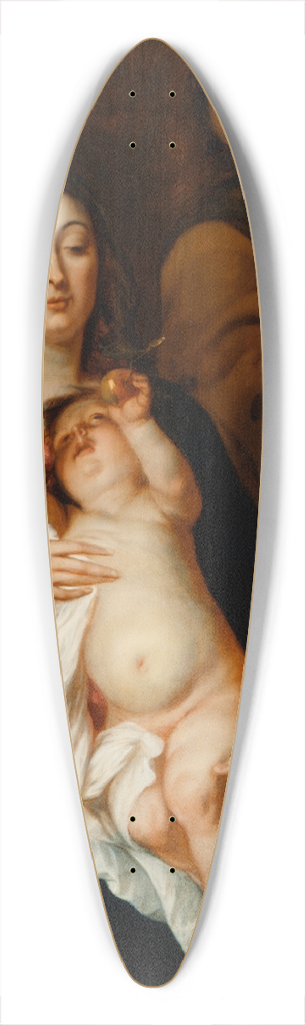 Thomas Willeboirts Bosschaert - The Holy Family 39.3 inch art pintail longboard deck