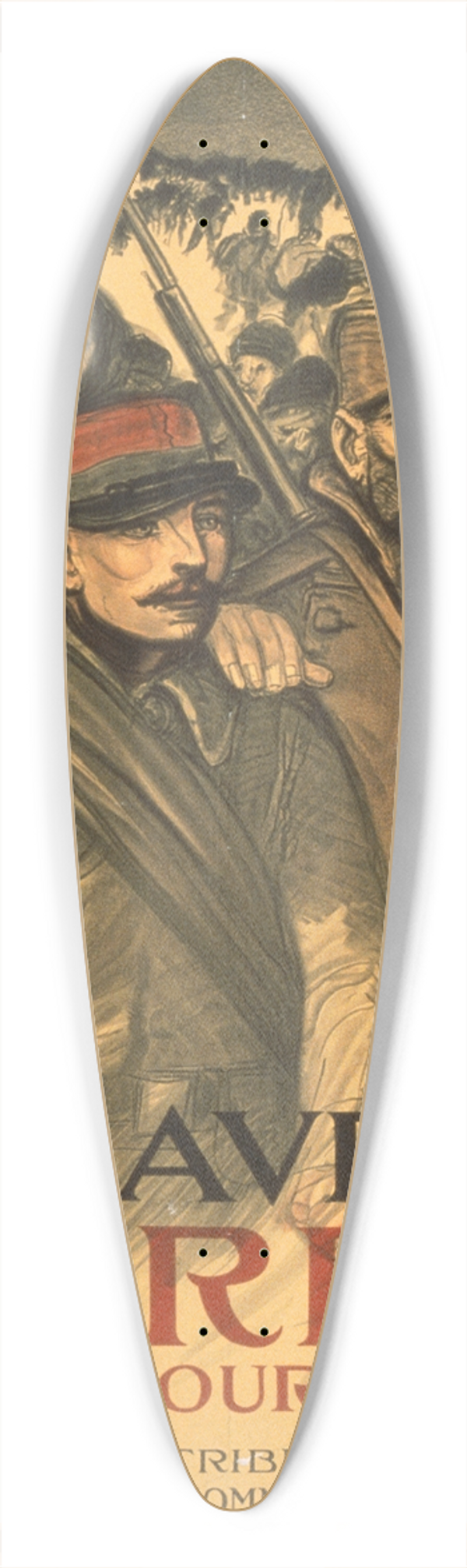Thophile Alexandre Steinlen - Save Serbia our ally 39.3 inch art pintail longboard deck