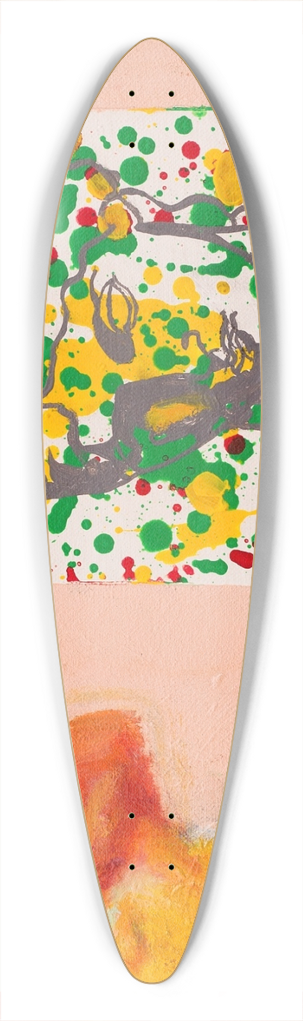 Tiit Psuke - Kunstiajalugu II 39.3 inch art pintail longboard deck