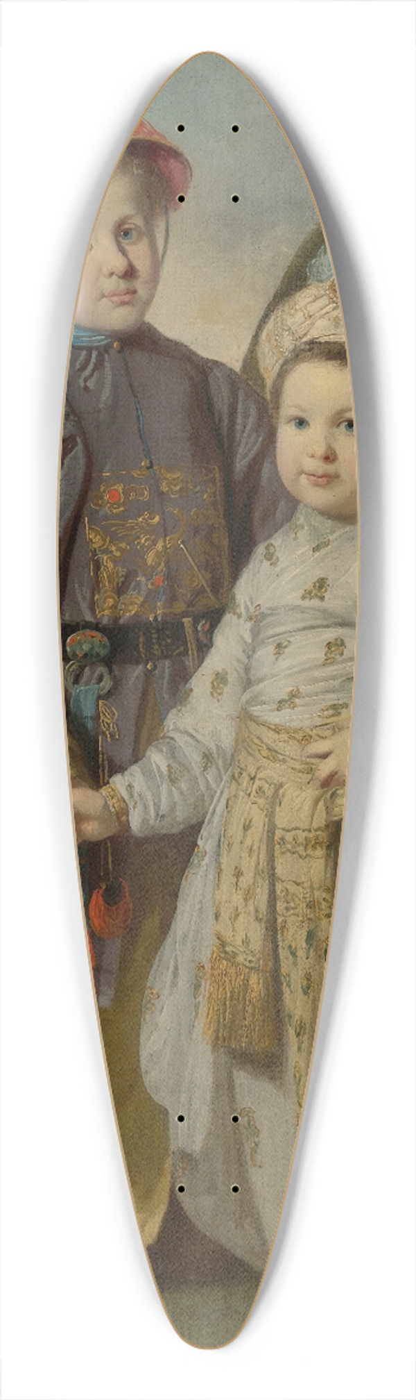 Tilly Kettle - Portrait of two children ineastern costumes 39.3 inch art pintail longboard deck