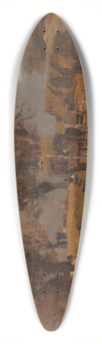 Tina Blau - An der Donauregulierung 39.3 inch art pintail longboard deck