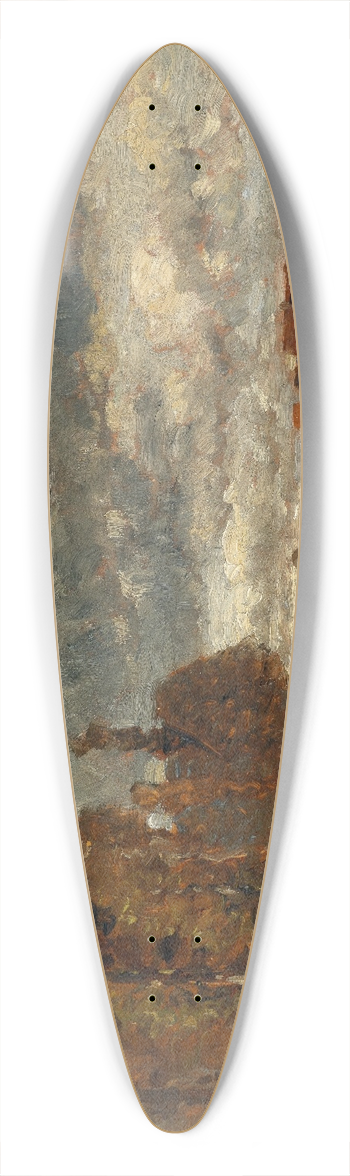 Tina Blau - Kanal in Holland 39.3 inch art pintail longboard deck