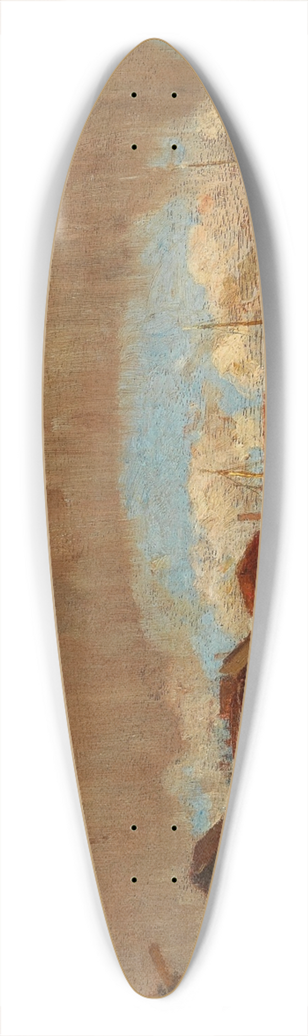Tina Blau - Rain and Sunshine, Dordrecht 39.3 inch art pintail longboard deck