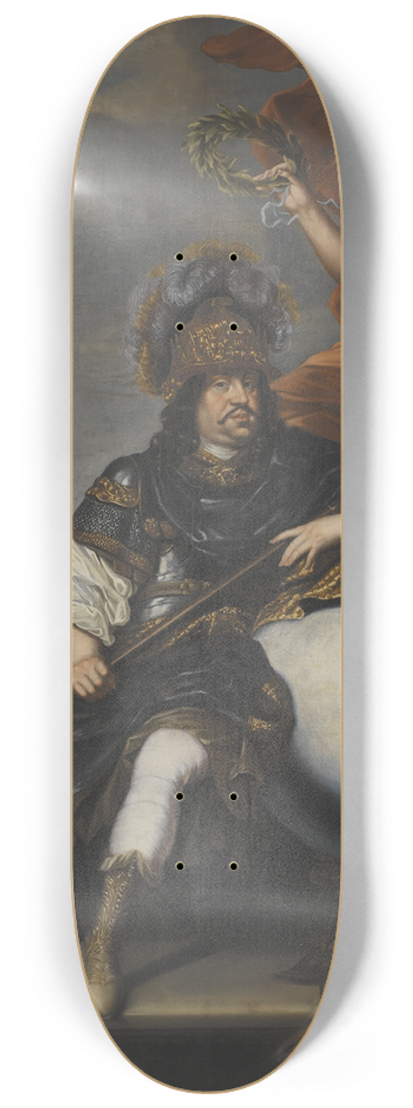 David Klcker Ehrenstrahl - Karl X Gustav, 1622-1660 8.25 inch art skate deck