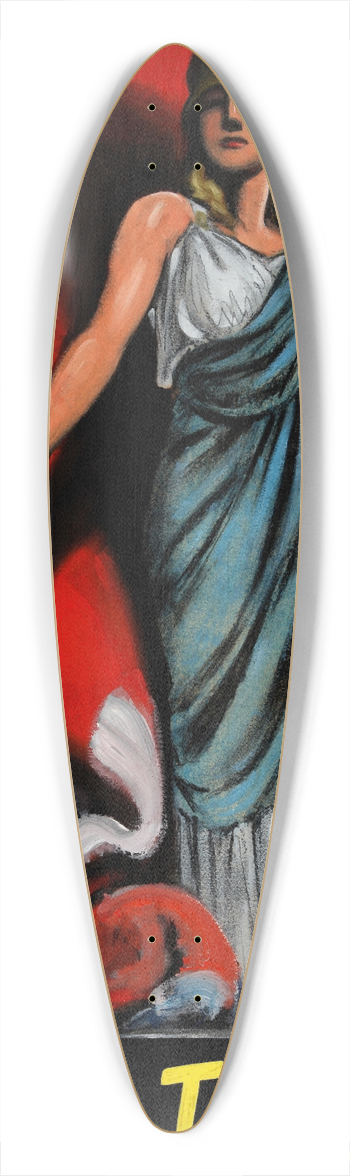Tom Purvis - Its up to you! 39.3 inch art pintail longboard deck